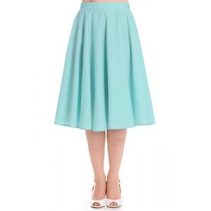 Hell Bunny Paula 50's Skirt in Aqua
